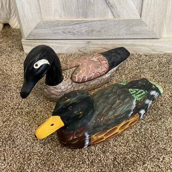 Pair Vintage Decoy duck hand carved Heritage mint - Picture 1 of 10